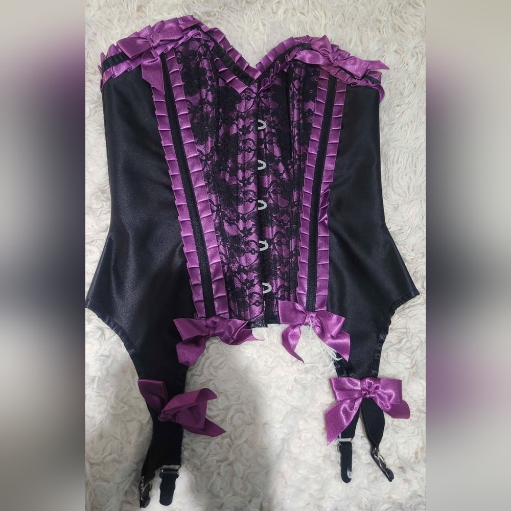 Leg Avenue Purple & Black Corset Medium